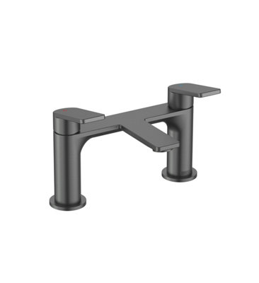 B&Q -  Frammento Bf Gm Bath Filler Mixer Tap With Ceramic Discs Gun Metal Grey