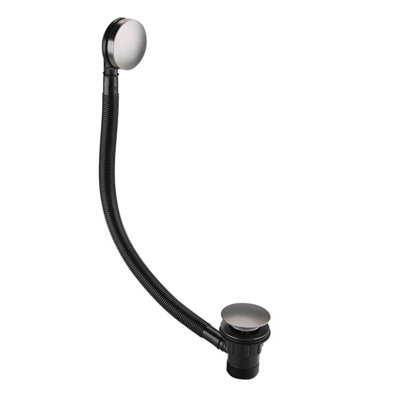 Bristan Round Clicker Bath Waste Gun Metal Grey With Overflow from B&Q