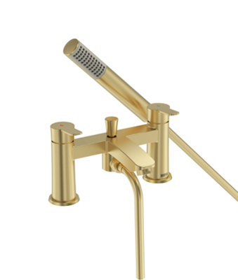 Bristan Appeal Bath Shower Mixer Brushed Brass from B&Q