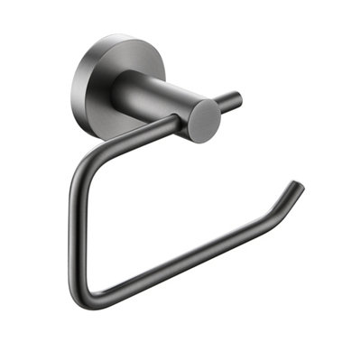 Bristan Round Toilet Roll Holder Gun Metal Grey from B&Q