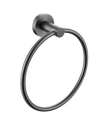 Bristan Round Towel Ring Holder Gun Metal Grey from B&Q