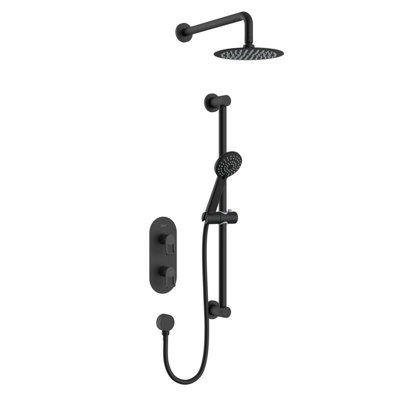 Bristan Saffron Black Concealed Dual Control Shower Pack from B&Q