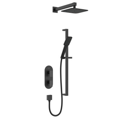 Bristan Tangram Black Concealed Dual Control Shower Pack from B&Q