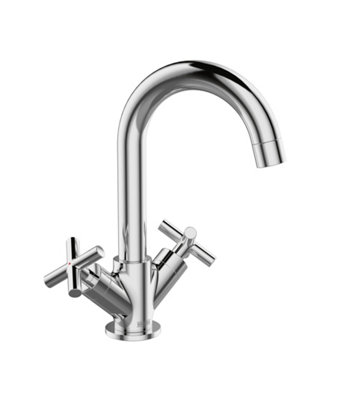 Bristan Naxos Chrome Mono Basin Mixer Tap + Waste + Fixings Monobloc from B&Q