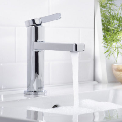Bristan Elevar Basin Mixer Tap With Clicker WasteChromeLifetime Guarantee from B&Q
