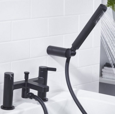 Bristan Elevar Bath Shower Mixer BlackLifetime Guarantee from B&Q