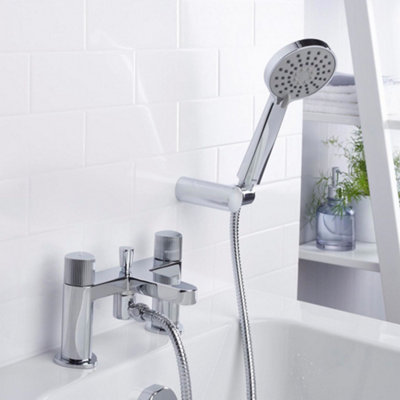 Bristan Liso Polished Chrome Effect Deck-Mounted (2Th) Shower Mixer Tap from B&Q