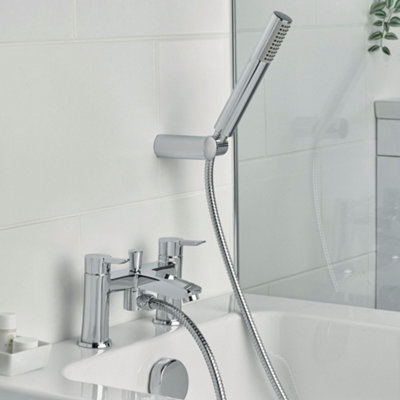 Bristan Apelo Polished Chrome Effect Deck-Mounted (2Th) Shower Mixer Tap from B&Q