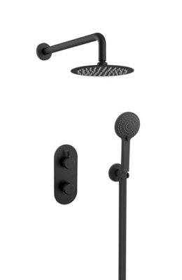 Bristan Molida Concealed Dual Control Shower Pack2 Black from B&Q