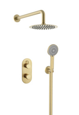 Bristan Molida Concealed Dual Control Shower Pack2 Brushed Brass from B&Q