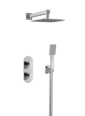 Bristan Tangram Concealed Dual Control Shower Pack2 Chrome from B&Q