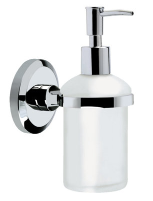 Bristan So Soap C Solo Wall Mounted Frosted Glass Soap Dispenser Chrome Plated from B&Q