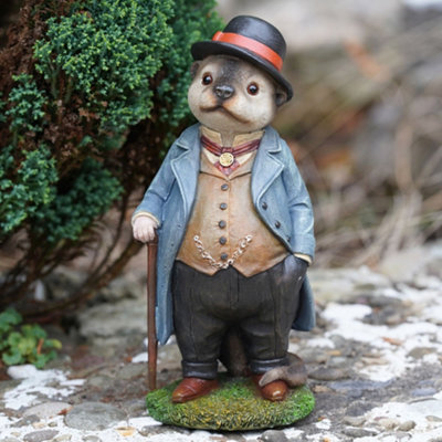Burgess Mr Otter Resin Sculpture Home Garden British Animal Statue Outdoor Ornament Wildlife Gift from B&Q