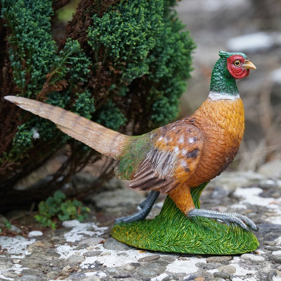 Burgess Pheasant Resin Sculpture Home Garden British Game Bird Statue Outdoor Ornament Birds Gift from B&Q