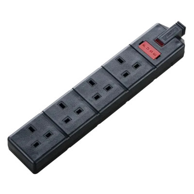 Bg Els134B-01 Black 4 Gang Extension Socket 13A from B&Q
