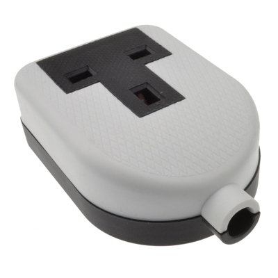 Kenable Uk Mains Power Rewireable Socket For Extension Cable Single Gang White 13A from B&Q