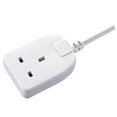Masterplug Bog10 1-Gang 10M Extension Lead White from B&Q
