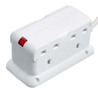 Masterplug Bdfn3-Bd Basic 4 Socket White Extension Lead3M from B&Q