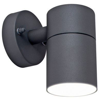 Luceco Azurar Single Gu10 Wall Light Slate Grey from B&Q