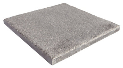 Bradstone Textured Dark Grey Reconstituted Stone Paving Slab0.2M² (L)450mm (W)450mm from B&Q
