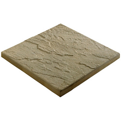 Bradstone Derbyshire Moorland Cream Reconstituted Stone Paving Slab0.2M² (L)450mm (W)450mm from B&Q