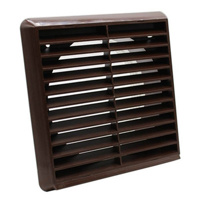 Airvent Premium 150mm Brown Fixed Louvre Grille For Efficient Airflow from B&Q