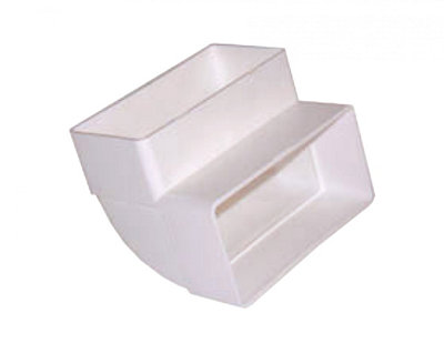 Airvent 100 X 54mm Vertical 90 Degrees Ducting Elbow Bend For Efficient Ventilation from B&Q