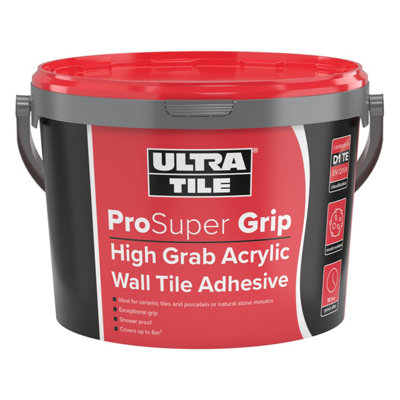 Ultratile Prosuper Grip Ready Mixed Showerproof Wall Tile Adhesive 15Kg from B&Q