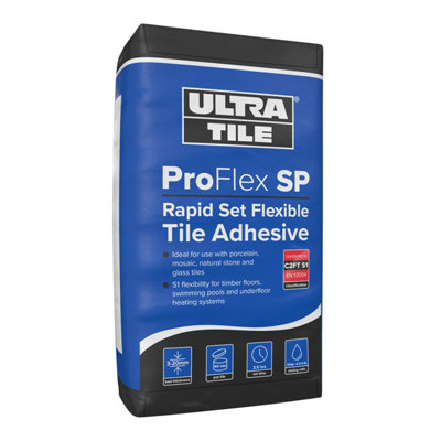 Ultratile Proflex Sp Rapid Set Flexible Tile Adhesive Grey 20Kg from B&Q