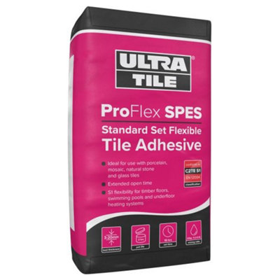 Ultratile Proflex Spes Standard Set Flexible Tile Adhesive Grey 20Kg from B&Q
