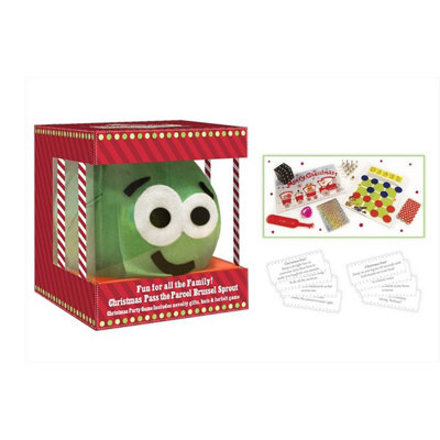 Yes-Online Pass The Parcel Christmas Brussels Sprout Novelty Gift Family Game (8 Prizes) Xmas Party Activity from B&Q
