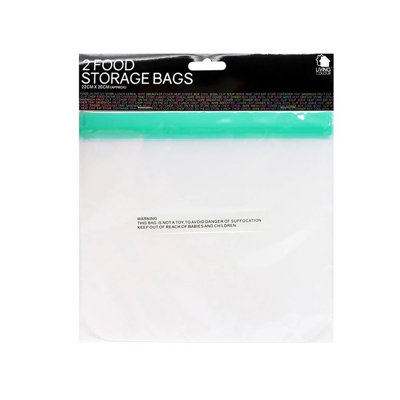 B&Q Reusable Food Storage Bag 2Pack