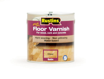 Rustins Floor Varnish SatinClear 2.5Ltr from B&Q