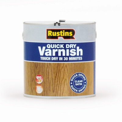 Rustins Quick Dry Varnish Clear Satin 2.5L from B&Q