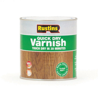 Rustins Quick Dry Varnish - Clear Matt Finish. Touch Dry In 30 Minutes. 1 Litre - Image 3