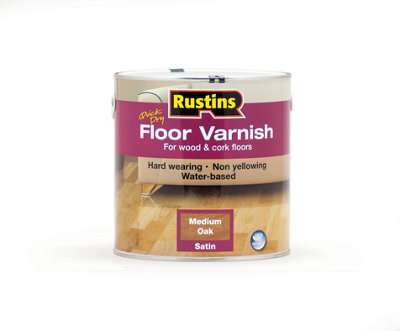 Rustins Floor Varnish SatinMedium Oak 2.5Ltr from B&Q