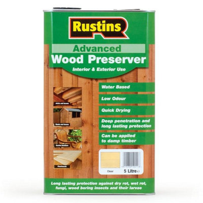 Rustins Advanced Wood PreserverClear 1Ltr from B&Q