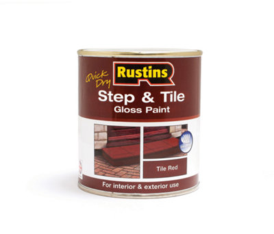 Rustins Step & Tile PaintRed 1Ltr from B&Q