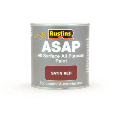 Rustins All Surface All Purpose PaintRed 1Ltr from B&Q