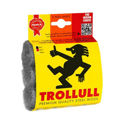 Rustins Trollull Steel Wool Diy Pack CoarseTwin Pack from B&Q