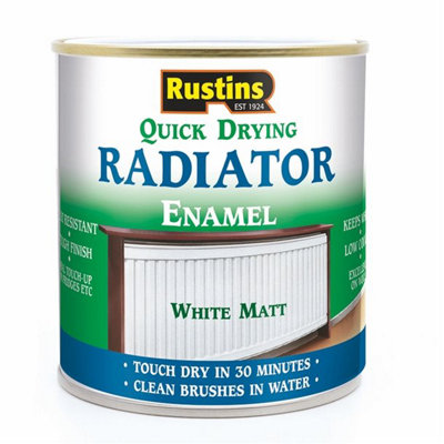 B&Q -  Quick Drying Radiator Paint White Matt 250Ml