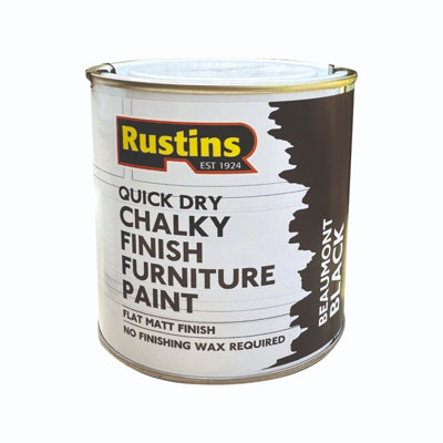 B&Q -  Quick Dry Chalky Finish Furniture Paint Beaumont Black 250Ml