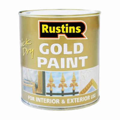 B&Q -  Quick Dry Gold Paint 250Ml