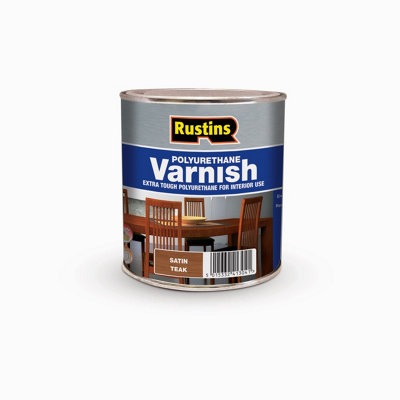 Rustins Polyurethane Varnish Teak Satin 1L