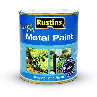 B&Q -  Metal PaintBlack 1Ltr