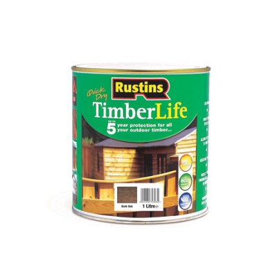 Rustins Quick Dry TimberlifeDark Oak 1Ltr from B&Q