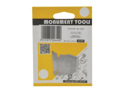 Monument 2649F 2649F Spare Blade For 2644Q 28mm Plastic Pipe Cutter Mon2649 from B&Q