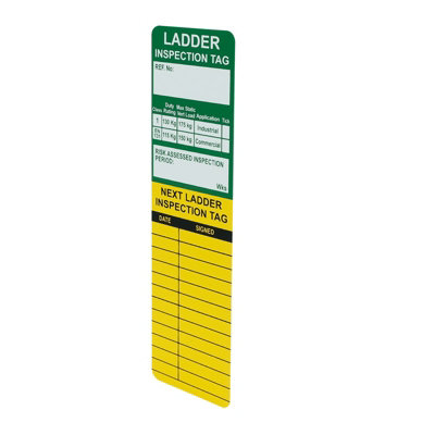 Spectrum Industrial Ladder Inspection Tagging InsertsPack Of 50Durable Compliance Tags For Workplace Safety from B&Q