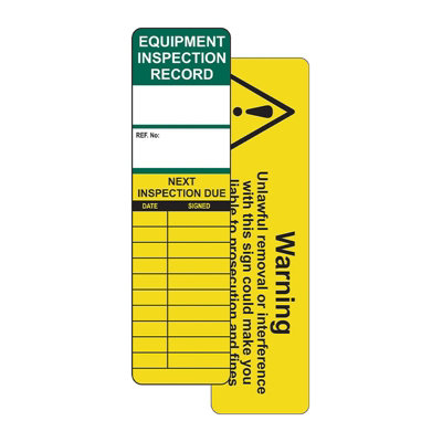 Spectrum Industrial Equipment Inspection Tagging InsertsPack Of 50Durable Safety Tags For Compliance & Maintenance Checks from B&Q