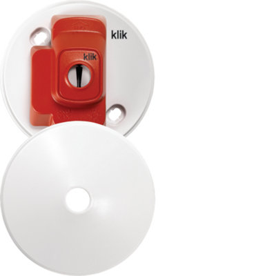 Hager Klik Ax 4 Pin Plug In Ceiling Rose White (Emergency) from B&Q